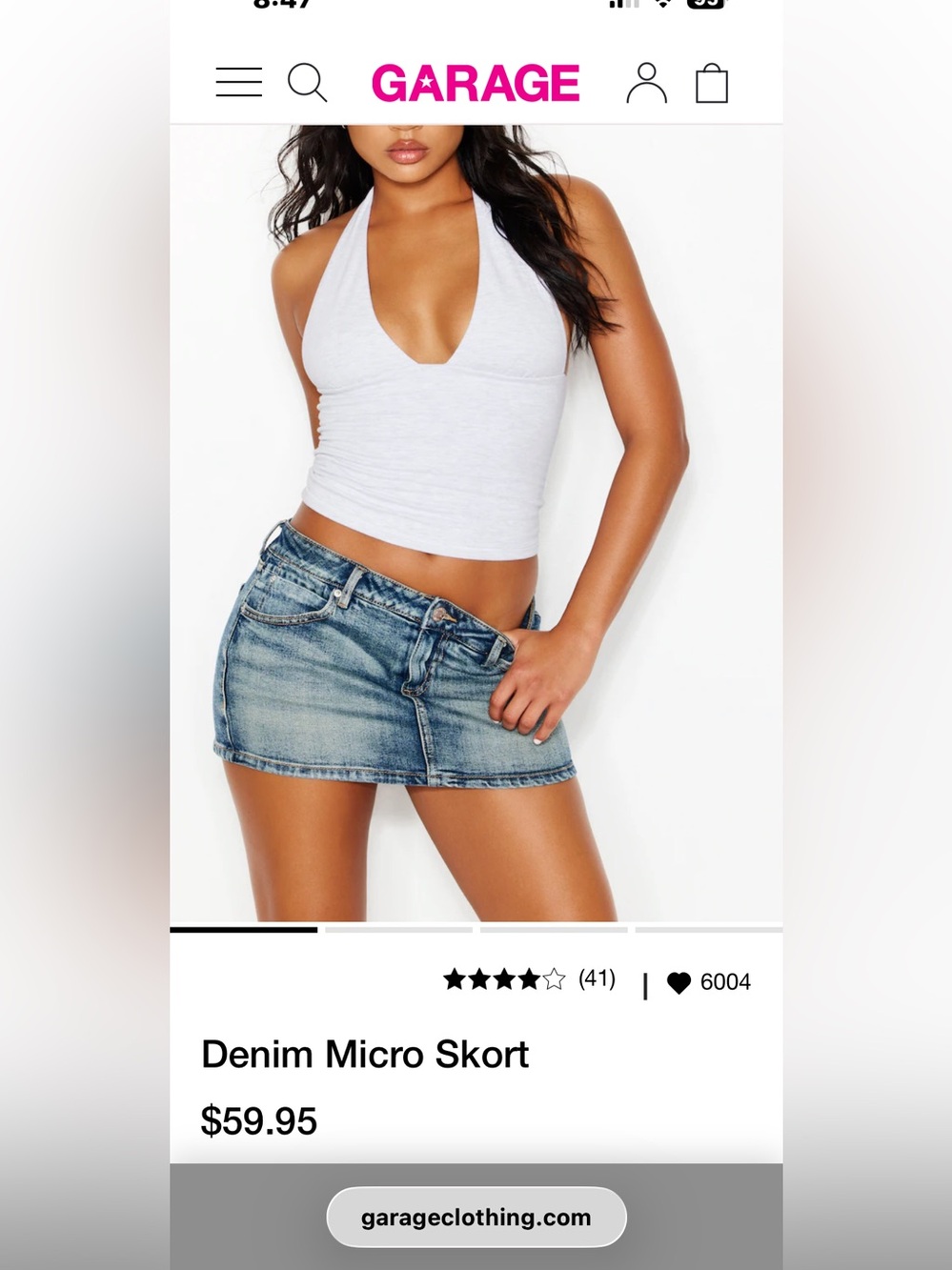 TWO pairs of new Garage brand Women's Denim Jean Skorts ! 💙 🩵